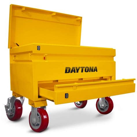 metal job box with wheels|steel job site boxes.